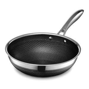 HexClad Hybrid Nonstick 10-Inch Wok, Stay-Cool Handle, Dishwasher-Friendly, Oven-Safe Up to 900°F, Induction Ready, Compatible with All Cooktops