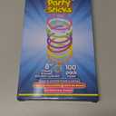 PartySticks Glow Sticks Party Supplies 100pk - 8 Inch Glow in the Dark Light Up Sticks Party Favors, Glow Party Decorations, Neon Party Glow Necklaces and Glow Bracelets with Connectors