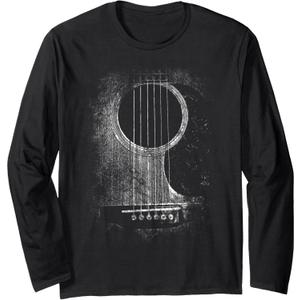 Acoustic Guitar Six String Classic Rock & Roll Long Sleeve T-Shirt, XL