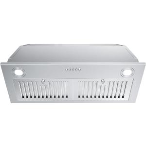 Range Hood Insert 30 inch, Built-in Kitchen Hood with 600 CFM, Ducted/Ductless Convertible Kitchen Vent Hood, Stainless Steel Stove Hood with Push Button, Baffle Filters and Charcoal Filters