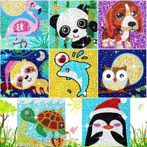 Epakh 8 Pieces Diamond Art Kits for Diamond Art Animal Gem 5D Painting Kit Crystal Easy to DIY Painting by Number Home Wall Decoration (Classic Style)