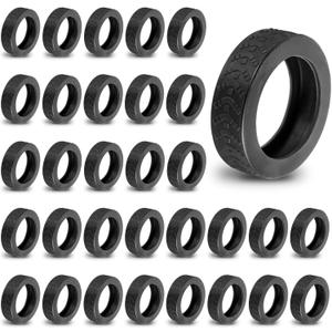 32 Pcs Luggage Wheel Covers, Silicone Luggage Wheel Protector Cover for 2-2.4" Spinner Wheels, Wear-Resistant, Anti-Noise, Essential Travel Accessories (Black)