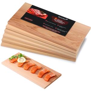 Grilling Planks, Easily Infuse Smoky Flavor into BBQ, Fish, Meat, Veggies, and More,Thick Barbecue Board Grilling Gift Idea (5.5"x11.5"-6 Pack)