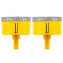 Dry Diamond Core Drill Bit,HIGHDRIL 2pcs Diameter 60mm 2-3/8" with Triangle Shank Vacuum Brazed Hole Saw for Concrete Granite Marble Glass Porcelain Tile Masonry Brick