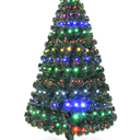7'Pre-Lit Christmas Tree Fiber Optic Multicolor LED Lights