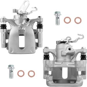 SCITOO 19B7272 19B7273 Rear Left & Right Disc Brake Calipers w/Bracket For Volkswagen For Golf 2015-2020,For Volkswagen For Golf SportWagen 2015-2018,For Volkswagen For GTI 2017-2018,Single Piston