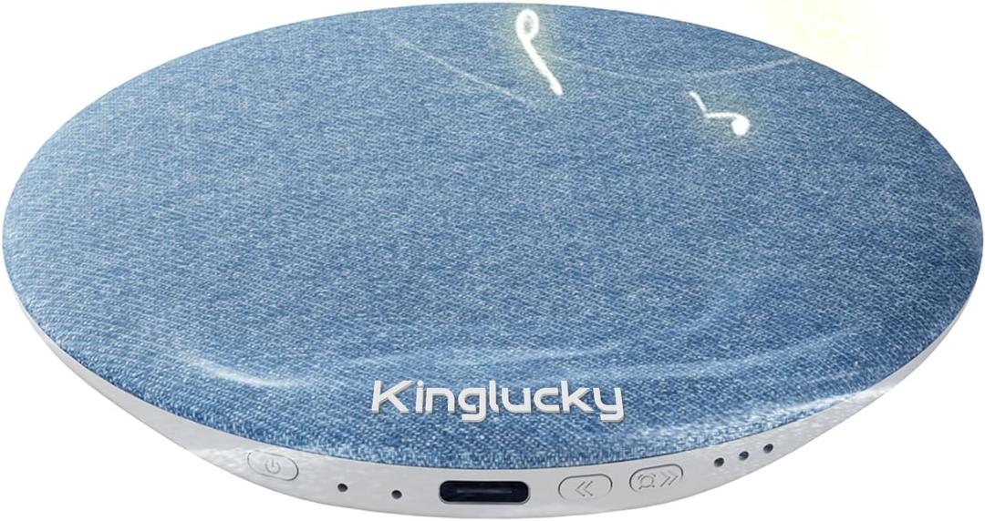 Kinglucky Pillow Speaker for Sleeping, Mini Bluetooth Speaker Under Pillow with Built-in Pink Noise White Noise Sound Machine for Sleeping, Headphone-Free Sleep Speaker for Side Sleeper Blue