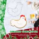 Extra Large Chicken Cookie Cutter 7.48" Big Stainless Steel Chicken Cookie Cutter Farm Animal Biscuit Mold for Christmas Holiday DIY Baking Cake Fondant Pastry Bakeware Decoration