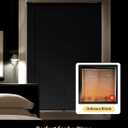 UNISHADES No Drill Blinds for Windows 1" Vinyl L-Shaped Slats Cordless Mini Blinds for Home, for Window Size 41" W × 48" H Black
