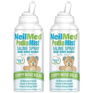 NeilMed Pediamist Pediatric Saline Spray, 2.53 Fl. Oz (Pack of 4) - Packaging May Vary