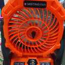 MISTING FAN Portable Misting Fan, Camping Fans with Remote, 24000mAh Rechargeable Battery Cooling Fan for Outdoors Patios, Rechargeable Fans 270° Adjustable, Hanging & Lighting for Outdoor Indoor cooling