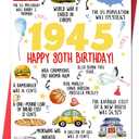 3 x Funny 80th Birthday Card, Happy 80th Birthday Gifts for Women Men, Unique 80 Year Old Birthday Decorations for Him Her, 1945 Birthday Card for Grandma Grandpa (BX159)