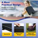2 Pcs Stadium Seat Cushions Water-Repellent Bleacher Seat Cushions Indoor & Outdoor Seat Cushion for Bleachers Portable Stadium Cushion for Sports Events, Office Chairs, Beaches (Stylish Style - Black)