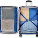 American Tourister 4 KIX 3.0 Checked-Medium Softside Expandable Luggage with 4 Spinner Wheels, Sapphire Blue