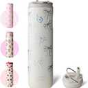 BOTTLE BOTTLE Insulated Water Bottle 24oz with Straw Lid and Handle for Sports Travel Gym Stainless Steel Water Bottles Double-Wall Vacuum Metal Leak Proof BPA-Free (Bling Bow)