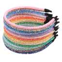 XIMA 14pcs Glitter Headbands for Girls Skinny Sparkle Hairbands Women Hair Loop Hair Accessories