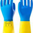 AnTools Neoprene and Rubber Blend Heavy-Duty Chemical Gloves, Protective industrial gloves for Resist Acid, Alkali, Hazmat, cleaning, dishwashing, X-Large