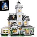 Magic House Building Set with LED Light, Owens House Blocks Toy, Creator Architecture Model Building Kit, Compatible with Lego Horror House, Home Office Decor Gift for Adults (1877PCS)