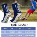 Ultrafun 5 Pairs Kids Youth Grip Soccer Socks Cushioned Non Slip Football Athletic Sports Socks (S)