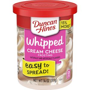 Duncan Hines Whipped Cream Cheese Flavored Frosting, 14 oz., BBD 04/20/2026