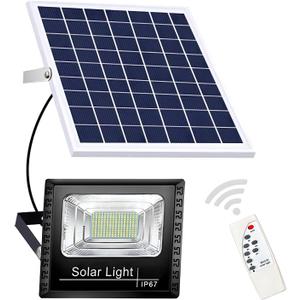 DuBom 100w to 800w 6000K Solar Flood Light Outdoor Remote, IP67 Waterproof Solar Power Security Light Auto On/Off, Dusk to Dawn for Yard, Gazebo, Shed, Barn, Porch, Patio, Garage, Garden