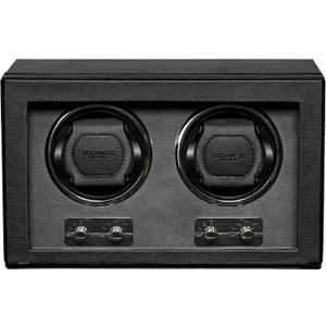 ROTHWELL Double Watch Winder for Automatic Watches with Quiet Motor with Multiple Speeds and Rotation Settings (Black/Grey)