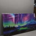 Aurora Canvas Wall Art For Bedroom Wall Decorations For Living Room Office Wall Decor Aurora scenery Large Wall Art Painting on Canvas Prints Picture Wall Art for Bedroom Bathroom Framed Modern Room Canvas Artwork 30x60inch(75x150cm)