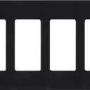 Lutron Claro Light Switch Cover Plate, 4 Gang Wallplate, for Decorator Light Switches, Rocker Light Switch Cover, Outlet Cover, Screwless Switch Plate Cover, Gloss, CW-4-BL, Black (1 Pack)