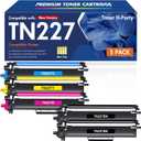 TN227 TN-227BK/C/M/Y High Yield Toner Cartridge: Compatible for Brother TN227BK/C/M/Y TN-223BK/C/M/Y TN-227 TN223 TN 227 MFC-L3770CDW MFC-L3750CDW HL-L3210CW HL-L3290CDW HL-L3270CDW Printer 5 Pack