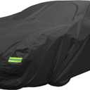 X AUTOHAUX Waterproof Car Cover for Chevrolet Corvette C3 1968-1982 Outdoor Full Car Cover with Zipper Door for Snow Rain Dust All Weather Protection