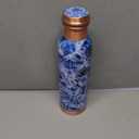 Pure Printed Copper Water Bottle - Leak Proof Ayurvedic Drinkware Copper Vessel for Sports, Gym, Outdoors, Yoga, Health Benefits