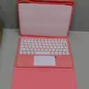 Compatible for iPad 11th 10th Generation Case with Keyboard, Folio Cover with Pencil Holder, Multi-Touch Trackpad, 7 Color Backlit, Detachable Keyboard for iPad (A16) 11th/10th Gen (Pink)