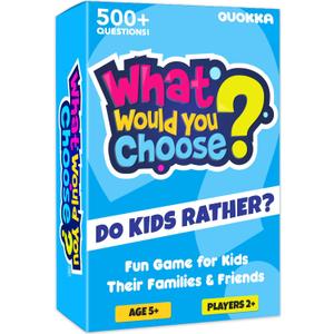 QUOKKA Board Games for Kids 8-12  Family Games for Kids and Adults  What Would You Choose  500+ Questions  Original Edition  Fun Card Game for Family Night