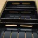 Ceetug 3 Tier Foldable Spice Rack for Countertop Iron Kitchen Seasoning Organizer for Cabinet, Black