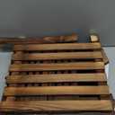 IBWell 2 Tier Fruit Basket for Kitchen Counter Farmhouse Wooden Fruit Holder for Countertop Kitchen Counter Organizer with 50pcs Deli Paper Tired Display Stand for Snack Bread