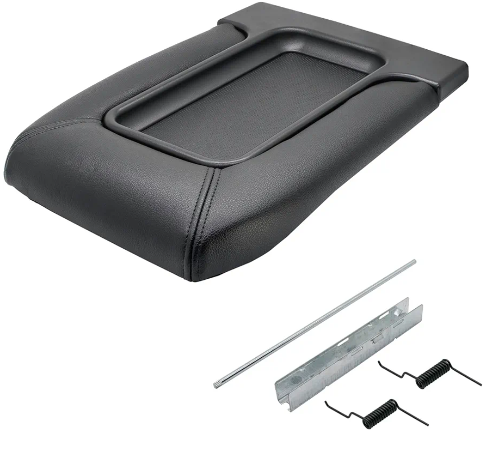 NHILES Center Console Lid Replacement Kit for 1999 2000 2001 2002 2003 2004 2005 2006 2007 Silverado/Avalanche/Suburban/Sierra/Yukon Replaces Number 19127364, 19127365, 19127366 (Black)