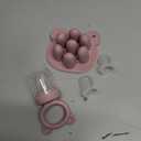 2 x BigSpinach Silicone Baby Food Freezer Tray with Teething Popsicle Molds - Baby Fruit Feeder and Breastmilk Teether Combo