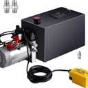 VEVOR 8 Quart Hydraulic Power Unit, Double Acting Dump Trailer Pump, 0.91 GPM Flow Rate, 3200 PSI Max Relief Pressure, DC 12V Hydraulic Pump for Dump Trailer Car Lifting