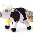 LA GRANJA DE ZENN Vaca Lola Musical Stuffed Animal 8-Inch Soft and Huggable Plush Toy with Music, Beloved El Reino Infantil Character