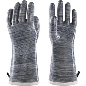 Wahoo Liquid Silicone Smoker Oven Gloves, FoodContact Grade, Heat Resistant Gloves for Cooking, Grilling, Baking, Grey, Large