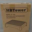 HBTower Mobility Step Stool for Adults & Seniors - Non-Slip Platform Indoor and Outdoor, Portable Riser, Safety Step for Car, Bedside, Office, Shower, Stairs - Black