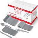PLASTICPRO 1000 piece Cutlery Combo set of Silver Plastic Forks, Spoons, and Knives Disposable Colored Cutlery Bulk Pack Variety Pack for Party Home Office