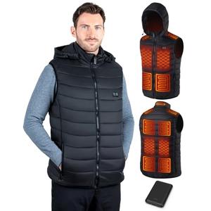 Vantacent89 Heated Vest for Men with Rechargeable Pack Included, Waterproof Electric Warming Mens Heated Vests with Hood XL