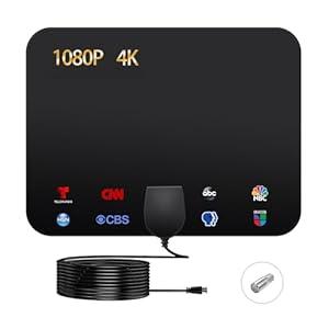 TV Antenna, Indoor Digital TV Antenna Supports 4K1080p, Easy to Install, 360 ° Signal Reception, 800 Miles+Reception, Suitable for Various high-Definition TV Digital TVs by 2025