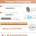 4 Pack White Spring Tension Curtain Rods 18-36 Inch Adjustable Expandable Spring Loaded Curtain Rods No Drilling Suitable for Small Short Tension Rods 23-34 Inch Doors, Windows, Closet