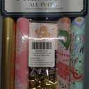 LaRibbons Christmas Wrapping Paper Set, Snowflake & Reindeer & Gingerbread Man Design with Gift Bow & Ribbons & Tags, Perfect for Christmas, Winter Party, 30 Inch X 10 Feet (4Rolls, 100 sq.ft.ttl.)