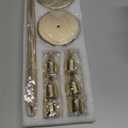 Gold Taper Candle Holder Set of 6, Brass Gold Tall Candlestick Holders, Metal Vintage Candle Stickers Long Holder Set, Pillar Decorative Candle Holder Fits 3/4 Inch Candle