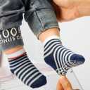 Sosenfer Non Slip Toddler Socks with Grippers,5-10 Pairs Non Skid Ankle Socks for 1-7 Years Baby Kids Made With Cotton