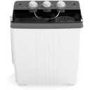 Portable Washing Machine, Twin Tub 20Lbs Capacity, Compact Laundry Washer(12Lbs) and Spinner(8Lbs), Durable Design for Apartment Dorm RV, Grey+White