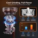 Espresso Machine with Grinder, 20-Bar Programmable Semi-Automatic Coffee Maker, Visual Pressure Gauge & Touchscreen, Compact Design with Tamper, Make Americano, Latte, Cold Brew, Silver